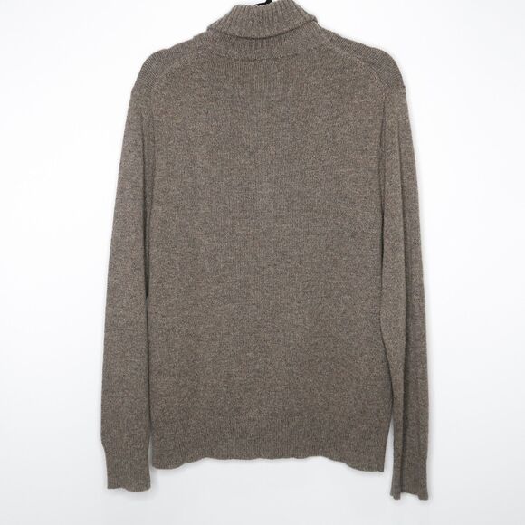 J.Crew Mercantile Mens Sweater Size Medium Brown Lambs Wool Academia Preppy - Picture 2 of 6